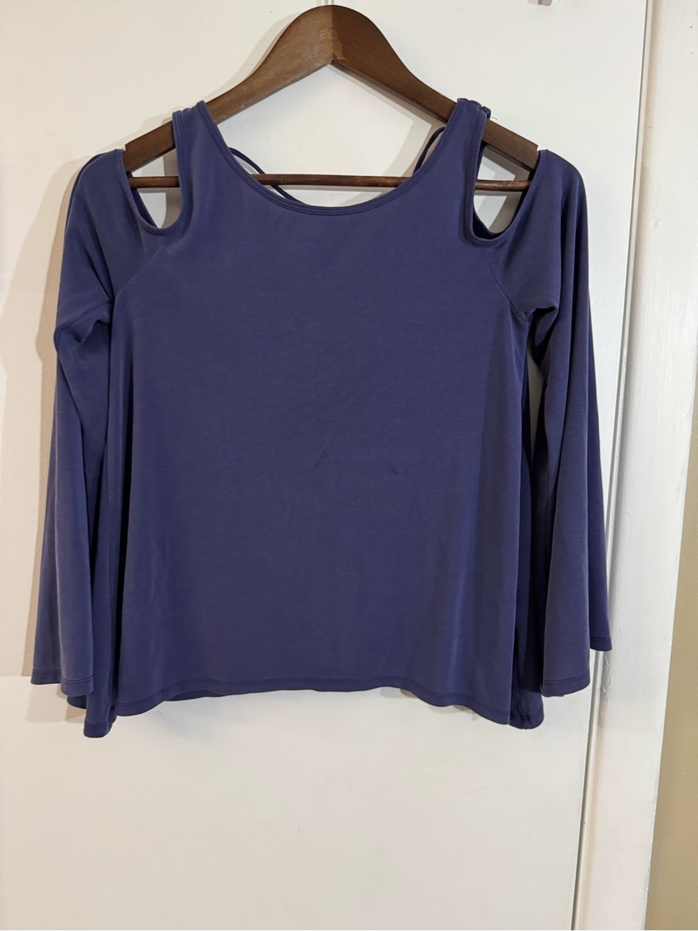 Hollister Cold-Shoulder Long Sleeve Top in Dusty Purple